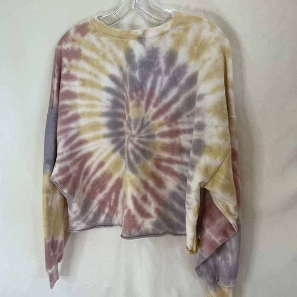 X Project Social T Women’s Crop Sweater Tie Dye Pullover Crewneck S - Picture 15 of 15